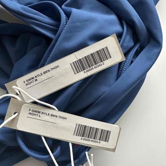 NWT Everlane The Thigh-High Bikini Bottom in Blue Dusk Size Large - Picture 6 of 8